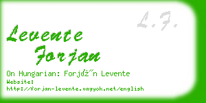 levente forjan business card